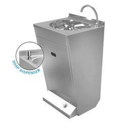 Hand Wash Basins - stainless steel - with soap dispenser