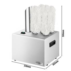 Polisseuse à verres professionnelle - 1,5kW - avec soufflerie d’air chaud & 5 rouleaux rotatifs