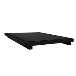 Πλάκα κοπής πολυαιθυλενίου - 40x30,5 cm - Πάχος: 2 cm - HACCP - Μαύρο - με αυλάκι (συλλογής)