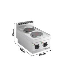 Masina de gatit electrica 2x plite rotunde (5,2 kW)