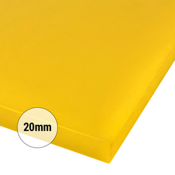 Planche à découper - 250x400mm - Epaisseur 20mm - Jaune	