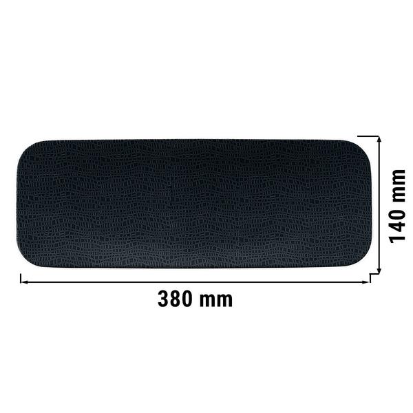 (2 stuks) SELTMANN WEIDEN | Coup bord - plat rechthoekig - 380x140mm - Zwart