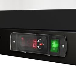 Barkühlschrank - 900mm - 220 Liter - 2 Glasschiebetüren  - Außen & Innen Schwarz