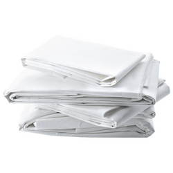 (10 stuks) Bedlaken - 180 x 295 cm - Wit	 