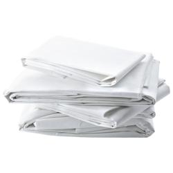 (25 Stück) Bettlaken - 140g/m² - 180x295cm - Weiß