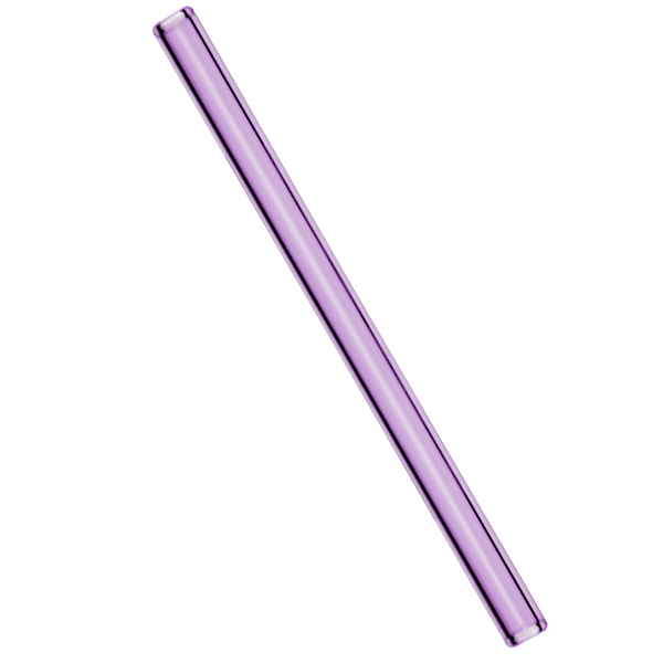 (6 st.) Sugrör i glas - Olika färger - 20 cm - inkl. Rengöringsborste av nylon