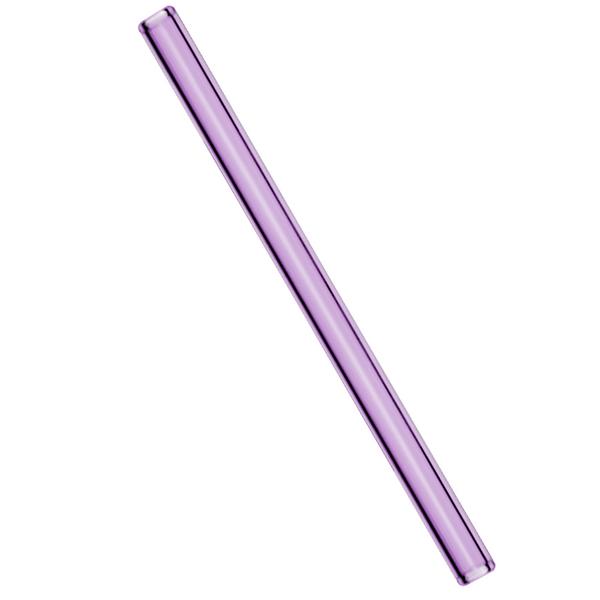 (6 pieces) Glass drinking straws assorted colours - 200mm - straight - incl. nylon cleaning brush	