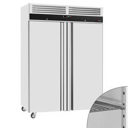 Dik Tip Derin Dondurucu ECO - 1200L - 2 Kapı & Kilit & Tekerlekler - Umluft (Fanlı Soğutma) - Otomatik Defrost - R290 Soğutucu Gaz - Siyah Ön Panel