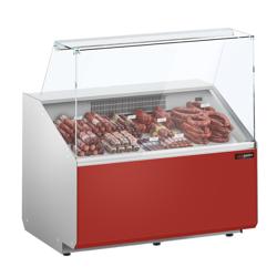 Rashladna vitrina - 944x979 mm - 200 l - Boja Tamnosiva - Prednja ploča Crvena