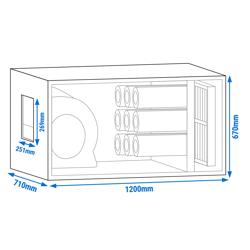 Système de purification d’air avec moteur – 2700 m³ – avec préfiltre et filtre à charbon actif