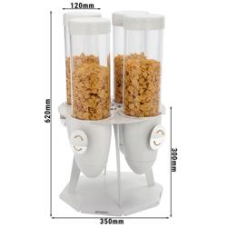 Distributeur de céréales - quadruple - rotatif - Ø 120 mm - Blanc - distribution rotative
