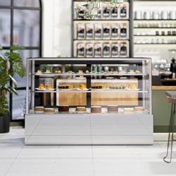 Koel- & Gebaksvitrine - 725 liter - 1800mm - 2-deurs - schuifdeuren - met 3 glazen plateaus - dubbel glas - NL