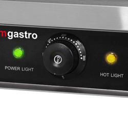 Klämgrill - 4,4 kW - Räfflad top och botten - Grillyta: 475x230mm