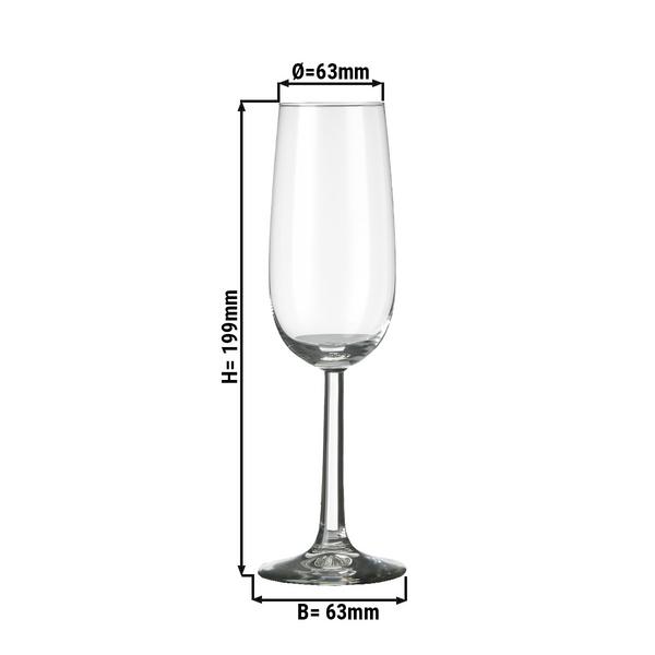 (6 pieces) Champagne glass - ESPRIT- 170 ml - Transparent