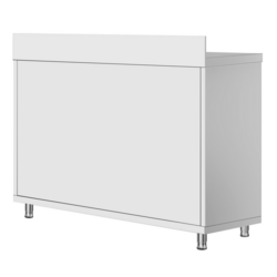 Paslanmaz Çelik Çalışma Dolabı ECO - 1200x700mm- Sürgü Kapılı ve Sırtlı
