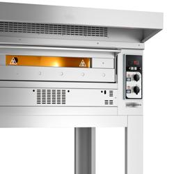 Pizzaoven op gas - 6x 33cm - Handmatig - incl. afzuigkap & onderstel