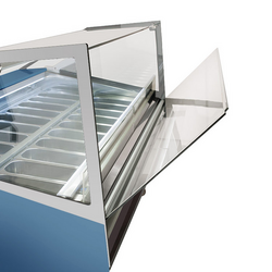 Eistheke IVY - 1562mm - Umluft - für 16x 5 Liter Eisbehälter - Blau