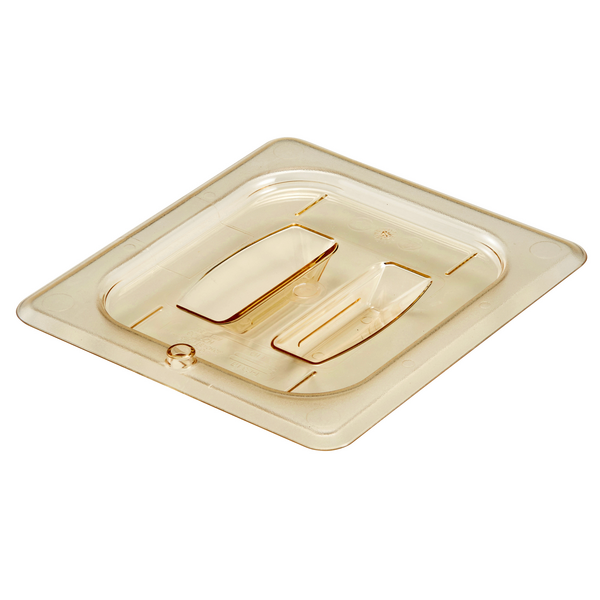 (6 шт.) CAMBRO | H-PAN™ Жаропрочные плоские крышки GN 1/6 - с ручкой - янтарь