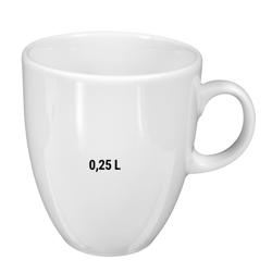 (6 pieces) SELTMANN WEIDEN | Meran Basic Porcelain Coffee Mugs – White - 250 ml