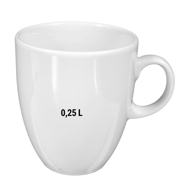 (6 pieces) SELTMANN WEIDEN | Meran Basic Porcelain Coffee Mugs – White - 250 ml