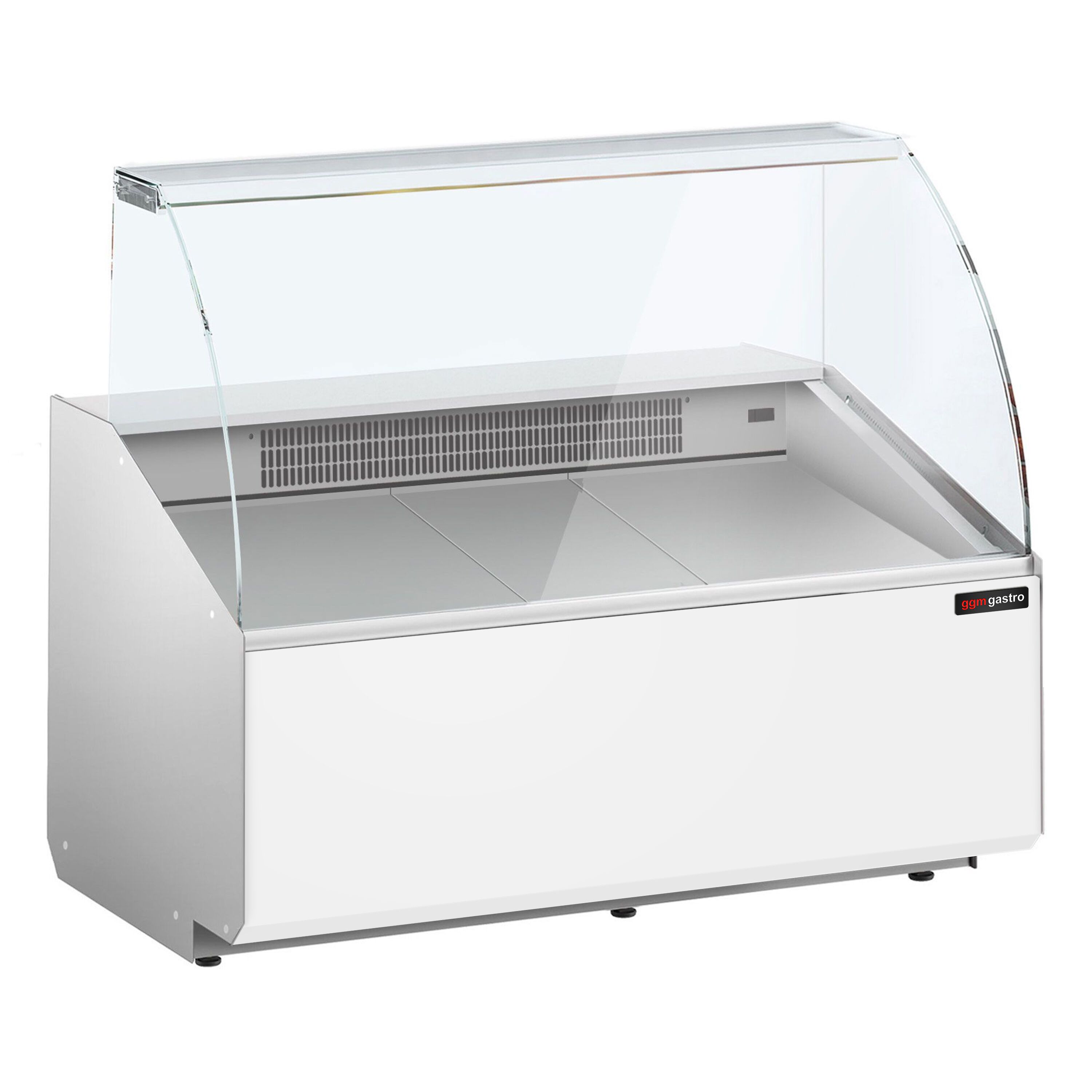 Comptoir vitrine réfrigérée - 1256x979mm - +2/+6°C - 262L - Façade blanche