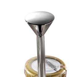 (4 st) Etagère - Rostfritt stål - rund - Ø 115 mm - 3‑vånings - Höjd: 120 mm