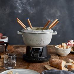 STAUB | SPECIALITIES - Fondue készlet - Ø 200mm - Öntöttvas - Fehér szarvasgomba
