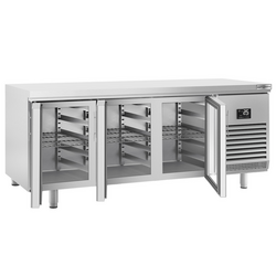 Koelwerkbank PREMIUM PLUS - 2185x800mm - met 3 glazen deuren