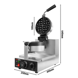 Plancha de gofres - individual - Rotación de 180 °