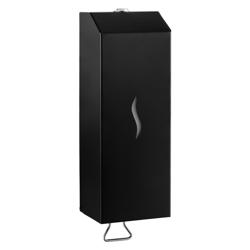 Manual Soap Dispenser - 1000ml - Stainless steel - Black - wall mounted, manual, push-button, refillable reservoir