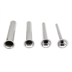 Máquina manual para rellenar salchichas y churros - 3 litros - acero inoxidable - incl. 4 accesorios para rellenar salchichas y 3 accesorios para churros