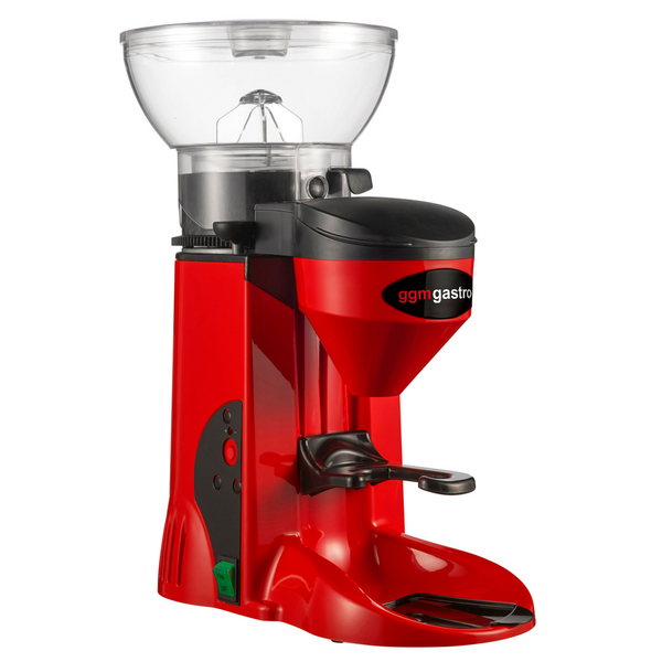 Kaffeemühle - 1kg - 77dB - Mit direkter Ausgabe - Rot