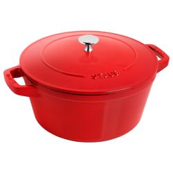 STAUB | STACKABLE SET - serpenyő készlet - 2 db - Ø 240mm - öntöttvas - cseresznyepiros