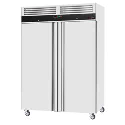 Vrieskast RVS ECO - GN 1/1 - GN 2/1 - 1480mm - 960liter - tot -22°C tot -18°C - met 2 deuren - geforceerde koeling, automatische ontdooiing & slot - Zwart