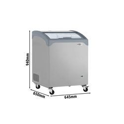 یونیت فریزری - 650*645 میلیمتر - 117 لیتر - با درب ریلی شیشه ای