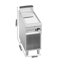Gas bakplaat - 10 kW - Glad - met onderstel