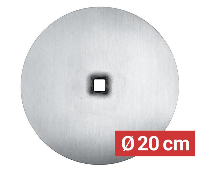 Meat Plate for Doner Kebab Skewer - Ø200mm - Stainless Steel - for 12x12mm skewers