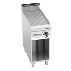 Fry Top Elettrico Professionale - 5,7 kW - Rigato - Superficie di cottura: 396x667mm - incl. sottotelaio