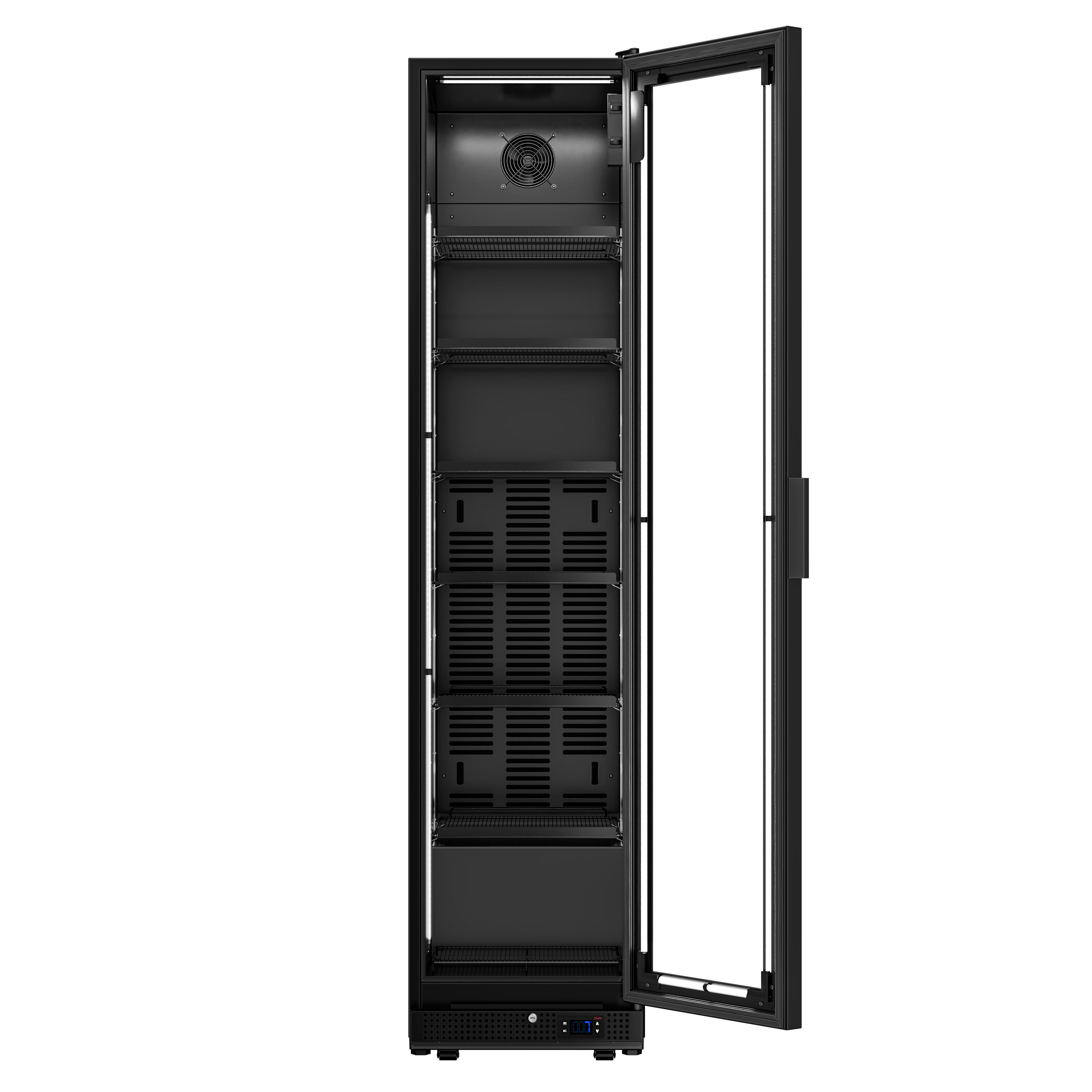 Vitrine réfrigérée à boissons - 463 litres - design sans cadre - avec 1 porte vitrée