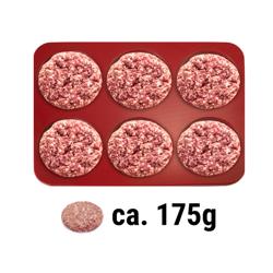 Hamburgerpress - manuell - plast - Ø 120 mm - slät - röd