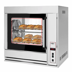  Elektrikli döner mekanizmalı tavuk ızgarası - 6,9 kW - 20 tavuğa kadar 4 döner sepetli