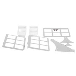 Etagerie / Buffetstandaard -Wit - incl. 18 melamine schalen - Hoekig