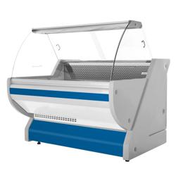 Kühl-/ Fleischtheke - 1500mm - Blau - mit Fleischlicht & beleuchteter Frontblende