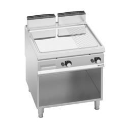 Gasbakplaat - 20kW - Glad/geribbeld - met open onderbouw