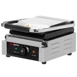 Επαγγελματική Μονή τοστιέρα panini - 2,2 kW - ραβδωτή πάνω & κάτω - Διαστάσεις πλάκας: 230x230 mm