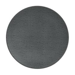 (6 pieces) SELTMANN WEIDEN | Porcelain Coupe Dinner Plates – Anthracite - Ø 26 cm - Flat