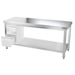 Inox Blat de lucru PREMIUM - 1,5 m - cu polita