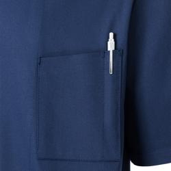 KARLOWSKY | Gustav Men's Chef Jacket – Short Sleeve - Marine Blue - Size 44 - Press-Stud Closure