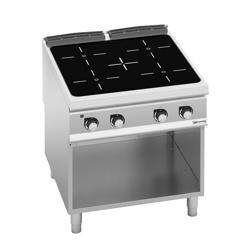 موقد بالأشعة تحت الحمراء PAOLO 900 - 800x900x940mm - 16 kW - 4 مناطق طهي - خزانة قاعدة مفتوحة