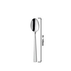 (12 pieces) Luca Dessert Spoon Set – 18/10 stainless steel - 140 mm length - 2.5 mm thick